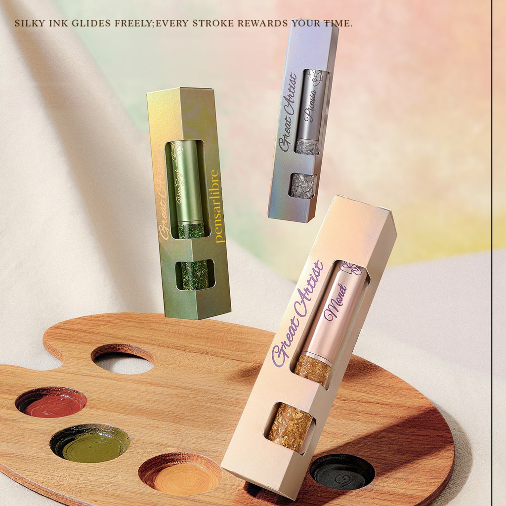 Artistic Resin Retractable Gel Pen - Picasso